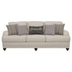 GLENN 3-PIECE UPHOLSTERED SOFA SET LIGHT GREY AND GREY - Image 4