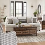 GLENN UPHOLSTERED ENGLISH ARM SOFA LIGHT GREY AND GREY - Image 2