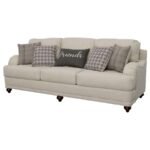 GLENN UPHOLSTERED ENGLISH ARM SOFA LIGHT GREY AND GREY - Image 4