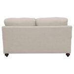 GLENN UPHOLSTERED ENGLISH ARM LOVESEAT LIGHT GREY AND GREY - Image 6