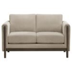 ISLINGTON 3-PIECE UPHOLSTERED PANEL ARM SOFA SET TAUPE - Image 8