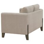 ISLINGTON 3-PIECE UPHOLSTERED PANEL ARM SOFA SET TAUPE - Image 9