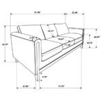 ISLINGTON 3-PIECE UPHOLSTERED PANEL ARM SOFA SET TAUPE - Image 16