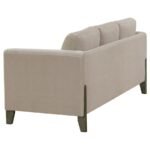 ISLINGTON FABRIC UPHOLSTERED PANEL ARM SOFA TAUPE - Image 4