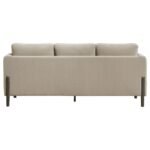 ISLINGTON FABRIC UPHOLSTERED PANEL ARM SOFA TAUPE - Image 5