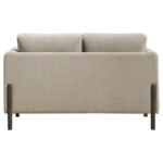 ISLINGTON FABRIC UPHOLSTERED PANEL ARM LOVESEAT TAUPE - Image 5