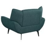 ACTON UPHOLSTERED FLARED ARM ACCENT CHAIR TEAL BLUE - Image 6