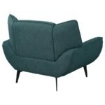 ACTON UPHOLSTERED FLARED ARM ACCENT CHAIR TEAL BLUE - Image 7