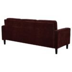 RUTH 77-INCH FABRIC UPHOLSTERED TRACK ARM SOFA RUST RED - Image 7