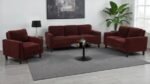 RUTH 77-INCH FABRIC UPHOLSTERED TRACK ARM SOFA RUST RED - Image 12