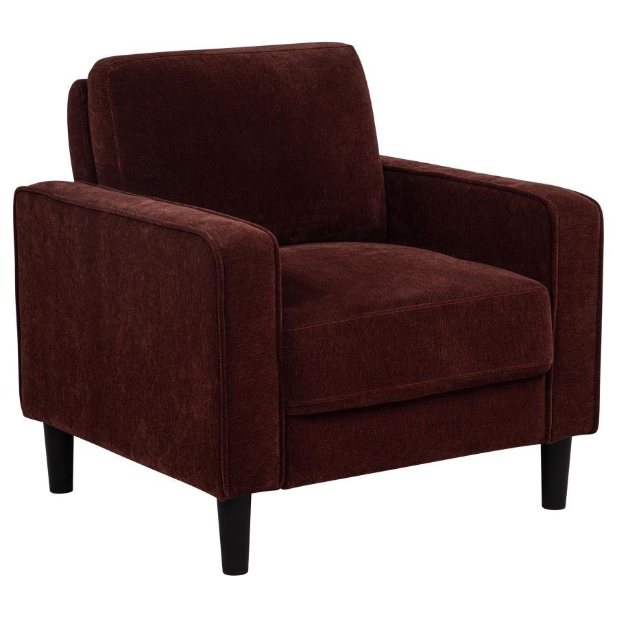 511213_02x900.jpg RUTH FABRIC UPHOLSTERED TRACK ARM ACCENT CHAIR RUST RED - Image 1
