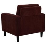 RUTH FABRIC UPHOLSTERED TRACK ARM ACCENT CHAIR RUST RED - Image 6