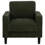 RUTH 3-PIECE FABRIC UPHOLSTERED TRACK ARM SOFA MATCHA GREEN - Image 12