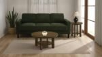 RUTH 77-INCH FABRIC UPHOLSTERED TRACK ARM SOFA MATCHA GREEN - Image 2