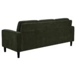 RUTH 77-INCH FABRIC UPHOLSTERED TRACK ARM SOFA MATCHA GREEN - Image 6