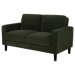RUTH FABRIC UPHOLSTERED TRACK ARM LOVESEAT MATCHA GREEN - Image 4