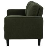 RUTH FABRIC UPHOLSTERED TRACK ARM LOVESEAT MATCHA GREEN - Image 5