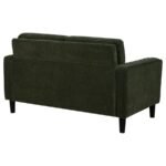 RUTH FABRIC UPHOLSTERED TRACK ARM LOVESEAT MATCHA GREEN - Image 7