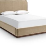 Rava Velvet Upholstered Bed