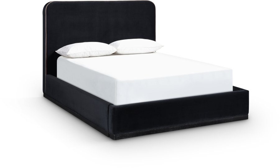51249.jpg Rava Velvet Upholstered Bed - Image 1
