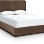 Rava Velvet Upholstered Bed