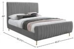 Zara Velvet Upholstered Bed - Image 9