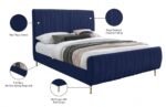 Zara Velvet Upholstered Bed - Image 10