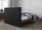 Vance Mid-Century Modern Linen Textured Fabric Upholstered Bed - Image 7