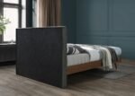 Vance Mid-Century Modern Linen Textured Fabric Upholstered Bed - Image 7