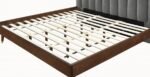 Vance Mid-Century Modern Linen Textured Fabric Upholstered Bed - Image 8