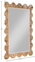Vassa Burl Veneer Framed Mirror - Image 6