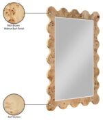Vassa Burl Veneer Framed Mirror - Image 7