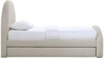 Andaz Chenille Fabric Upholstered Twin Trundle Bed - Image 4
