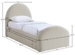 Andaz Chenille Fabric Upholstered Twin Trundle Bed - Image 9