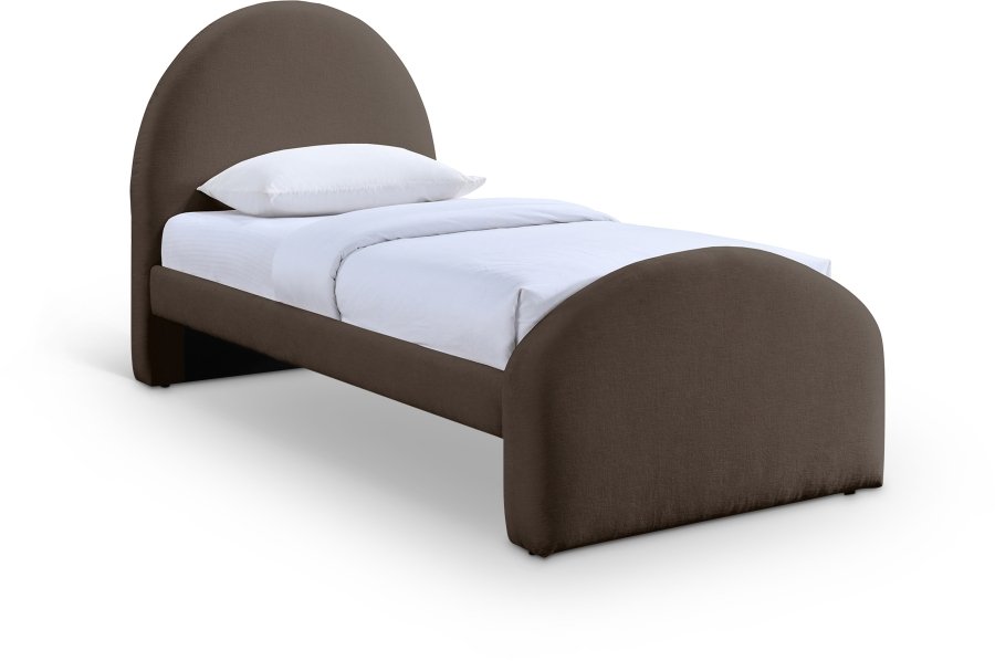 51888.jpg Andaz Chenille Fabric Upholstered Twin Bed - Image 1