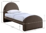 Andaz Chenille Fabric Upholstered Twin Bed - Image 9