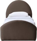 Andaz Chenille Fabric Upholstered Twin Trundle Bed - Image 3