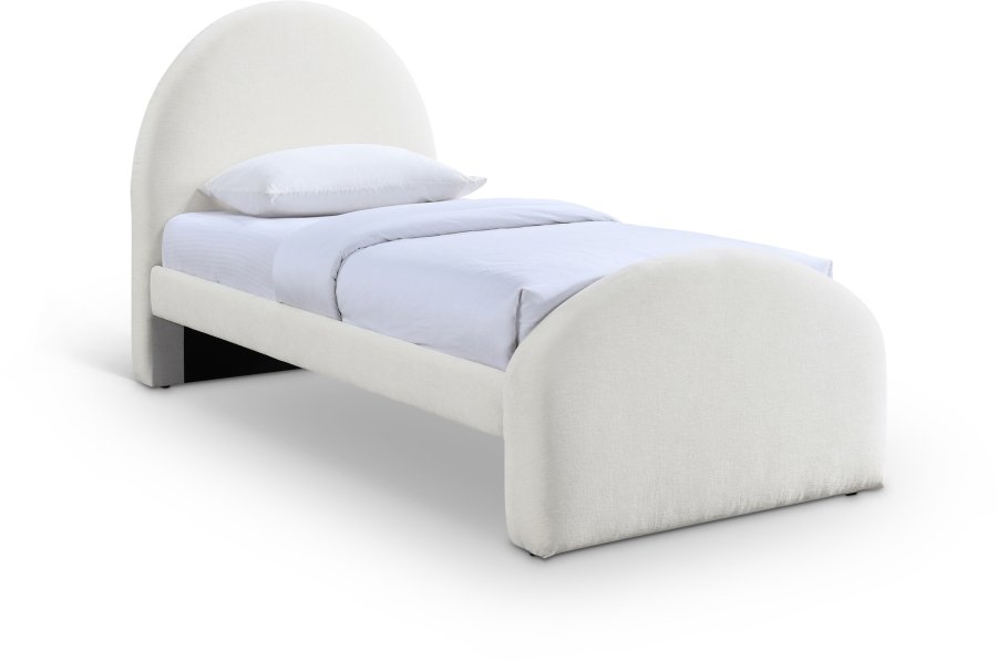 51892.jpg Andaz Chenille Fabric Upholstered Twin Bed - Image 1