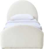 Andaz Chenille Fabric Upholstered Twin Trundle Bed - Image 3