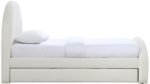 Andaz Chenille Fabric Upholstered Twin Trundle Bed - Image 4