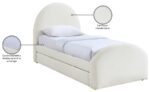 Andaz Chenille Fabric Upholstered Twin Trundle Bed - Image 9