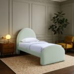 Andaz Chenille Fabric Upholstered Twin Bed - Image 2