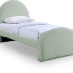 Andaz Chenille Fabric Upholstered Twin Bed