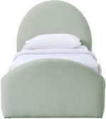 Andaz Chenille Fabric Upholstered Twin Bed - Image 3