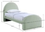 Andaz Chenille Fabric Upholstered Twin Bed - Image 9