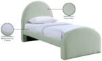 Andaz Chenille Fabric Upholstered Twin Bed - Image 10