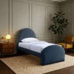 Andaz Chenille Fabric Upholstered Twin Bed - Image 2