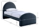 Andaz Chenille Fabric Upholstered Twin Bed - Image 9