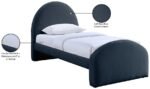 Andaz Chenille Fabric Upholstered Twin Bed - Image 10