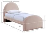 Andaz Chenille Fabric Upholstered Twin Bed - Image 9